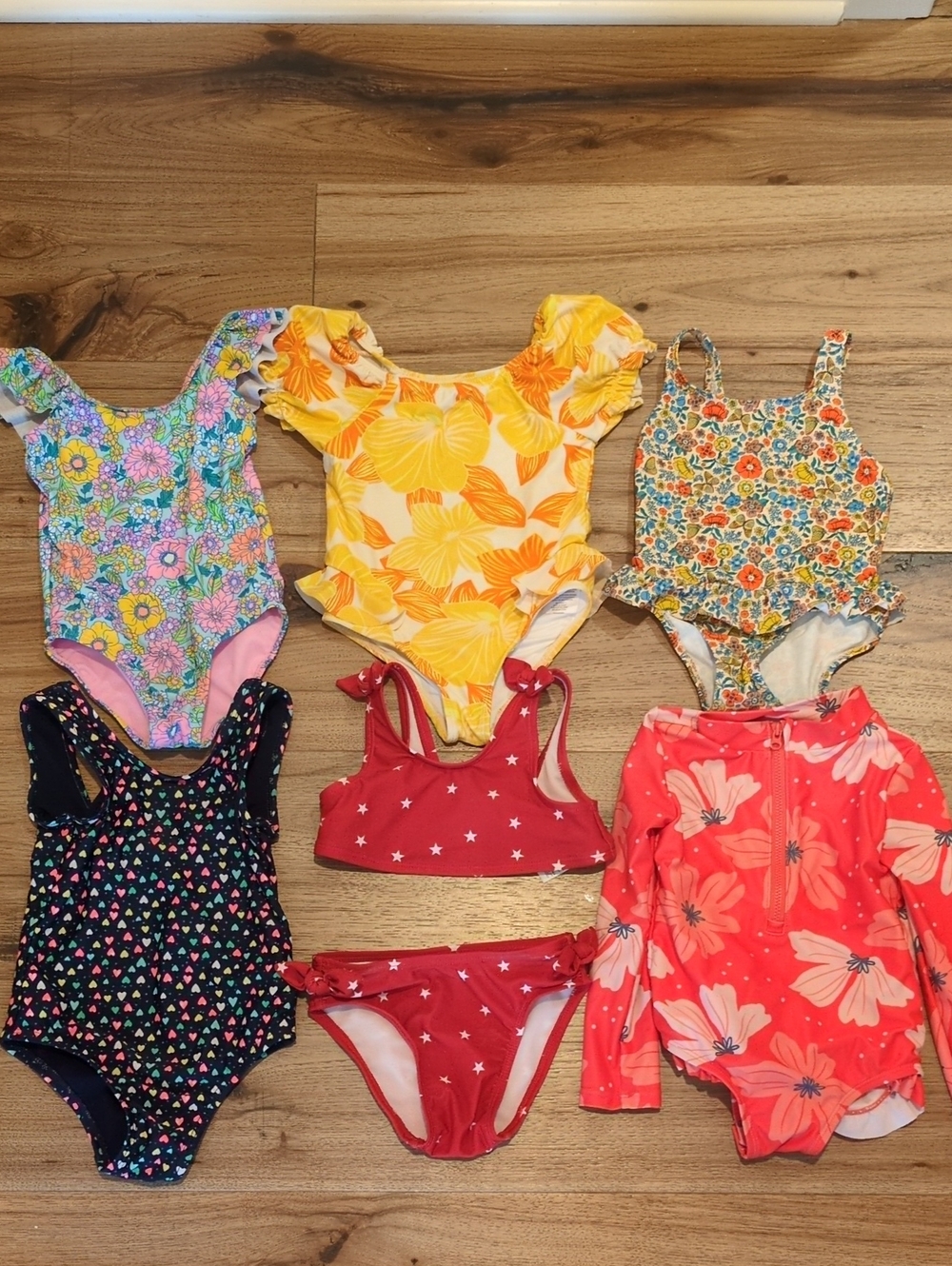 Girls 2T Swimsuit Bundle 6 Piece Gap Old Navy Jessica Simpson Carters